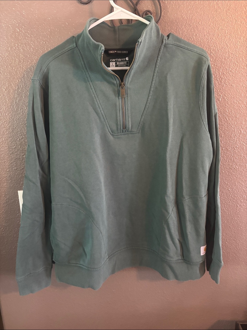 Carhartt Women’s Green Quarter-Zip Zip-Up